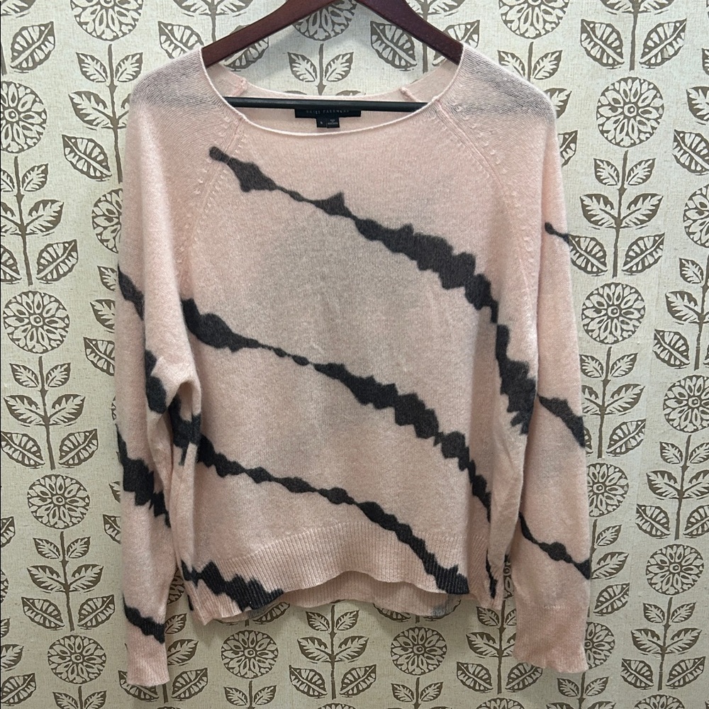 Skull Cashmere Pink and Black Tie-Dye Sweater